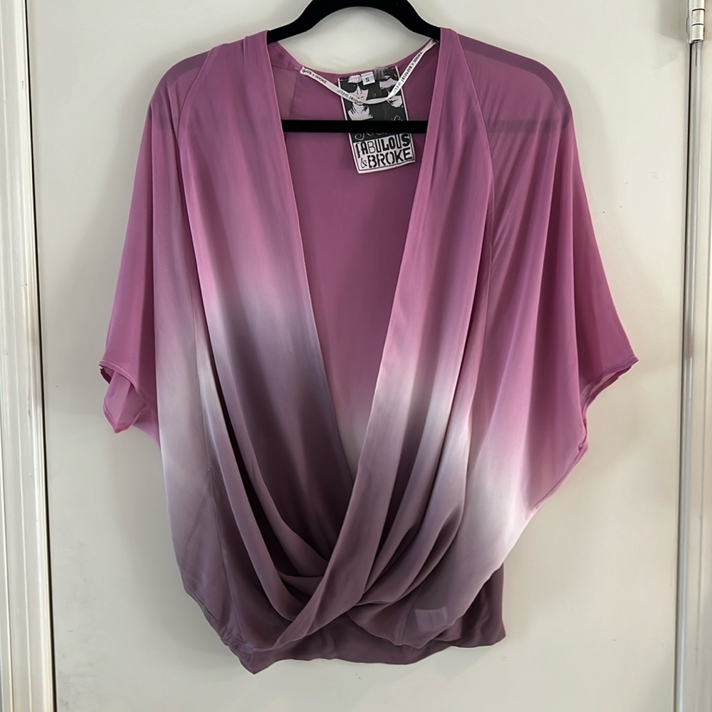 Young Fabulous & Broke Ombré Crossover Blouse